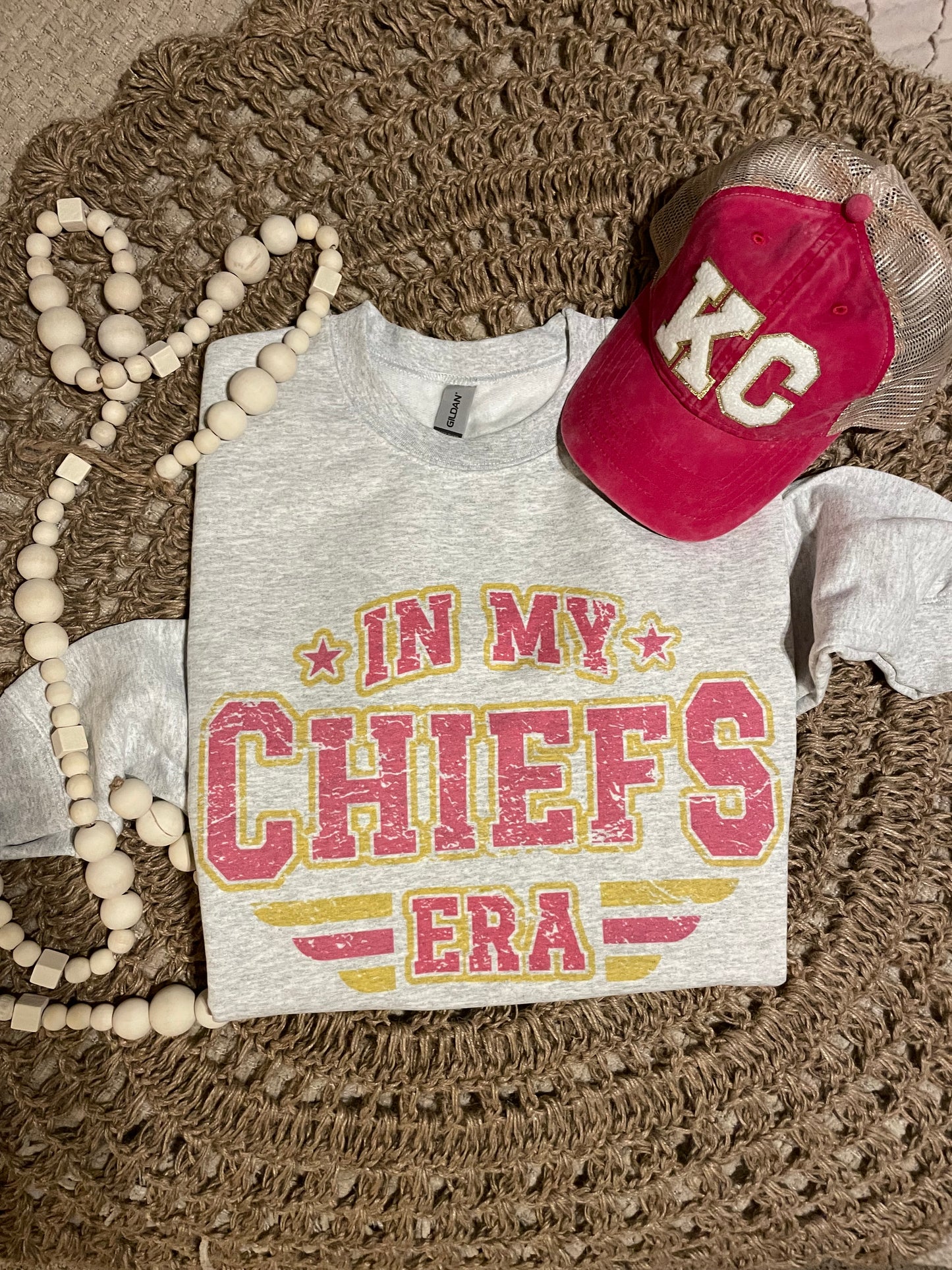 ****$24.00 SALE**** In My Chiefs Era Ash Sweatshirt