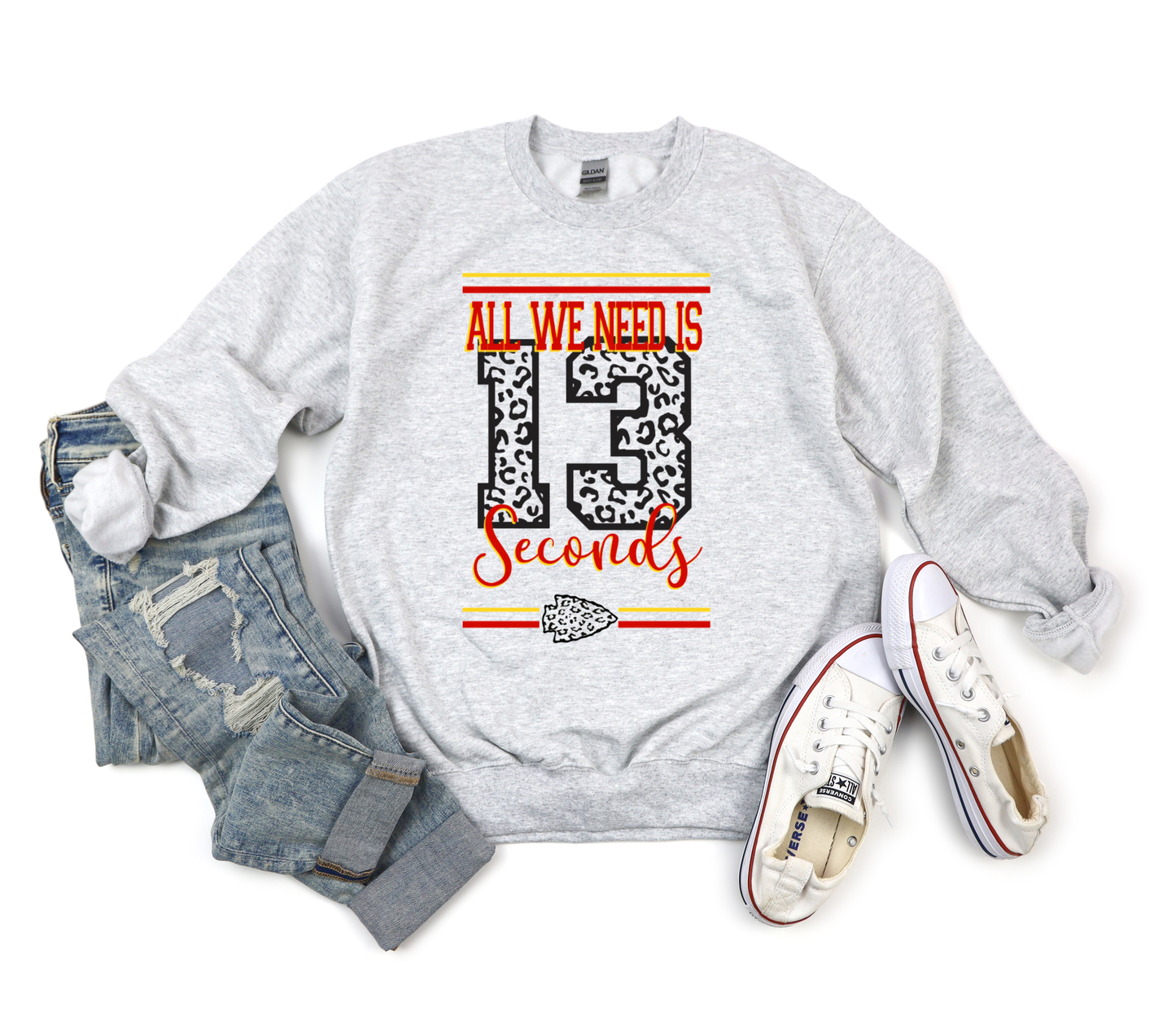 All We Need Is 13 Seconds Ash Sweatshirt
