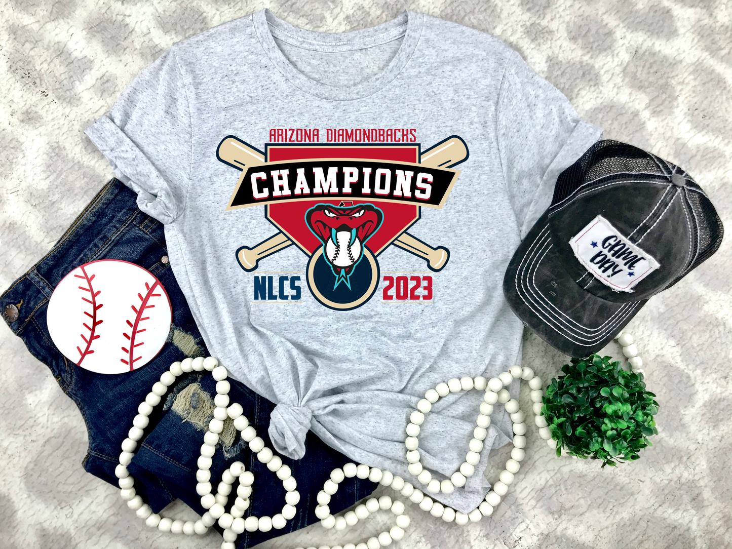 AZ Diamondbacks Champions NLCS 2023 Ash Tee
