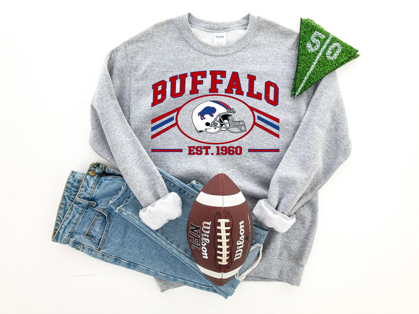 Buffalo Helmet Est 1960 Ash Sweatshirt