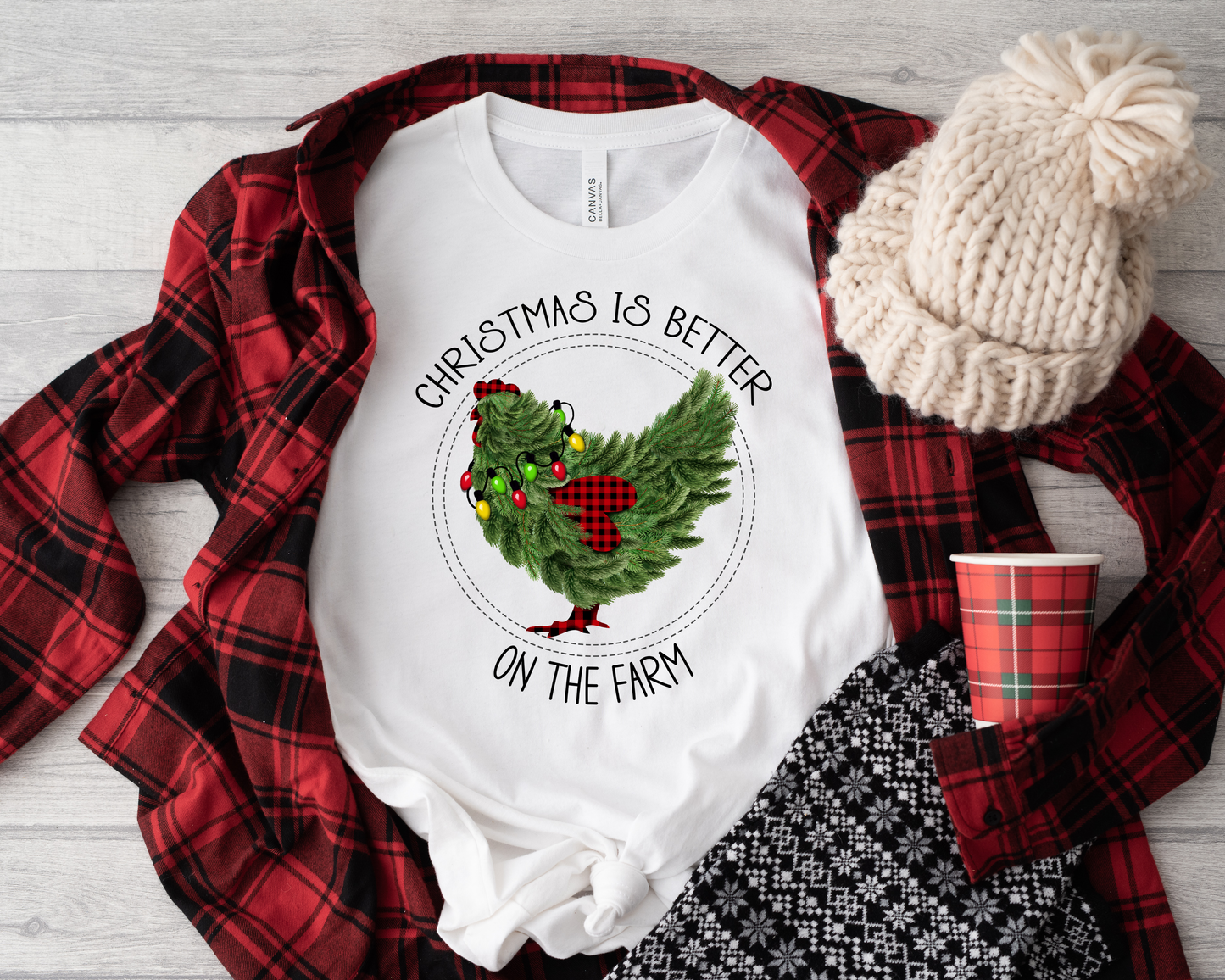 Christmas Is Better on the Farm White Tee
