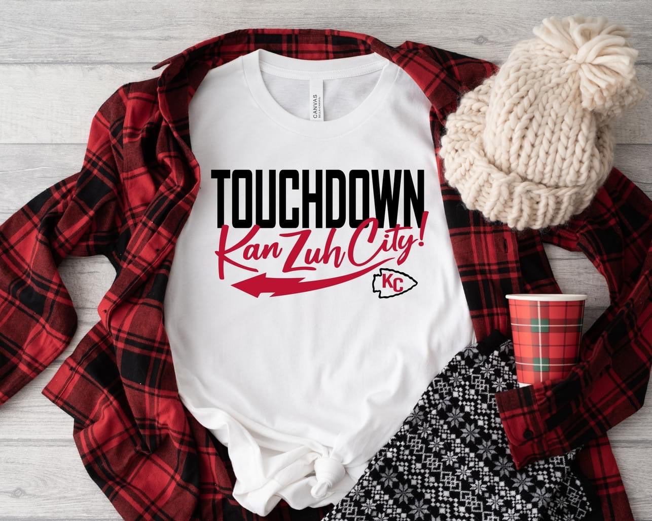 Black Touchdown Kan Zuh City White Tee