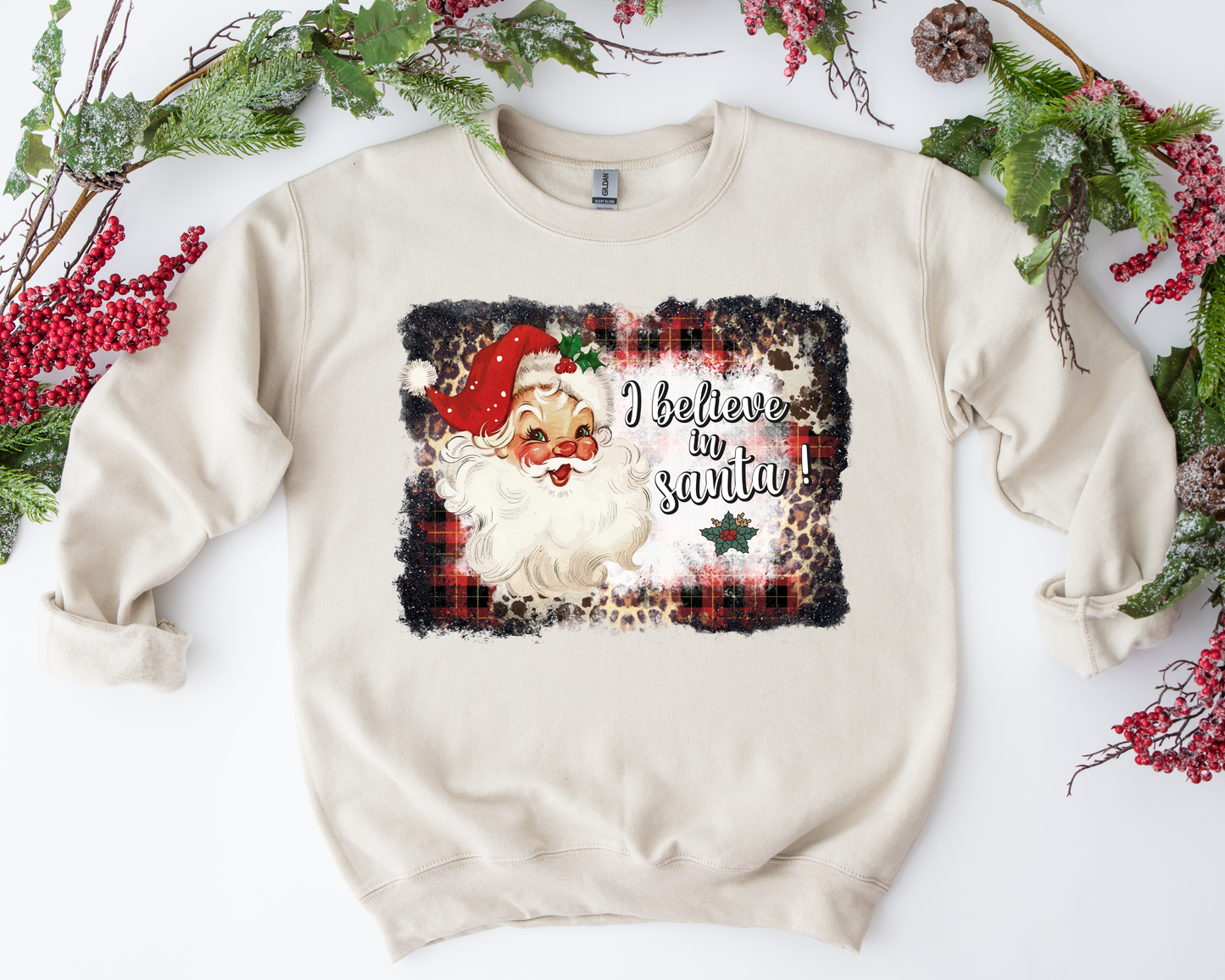I Believe In Santa Sand Sweatshirt