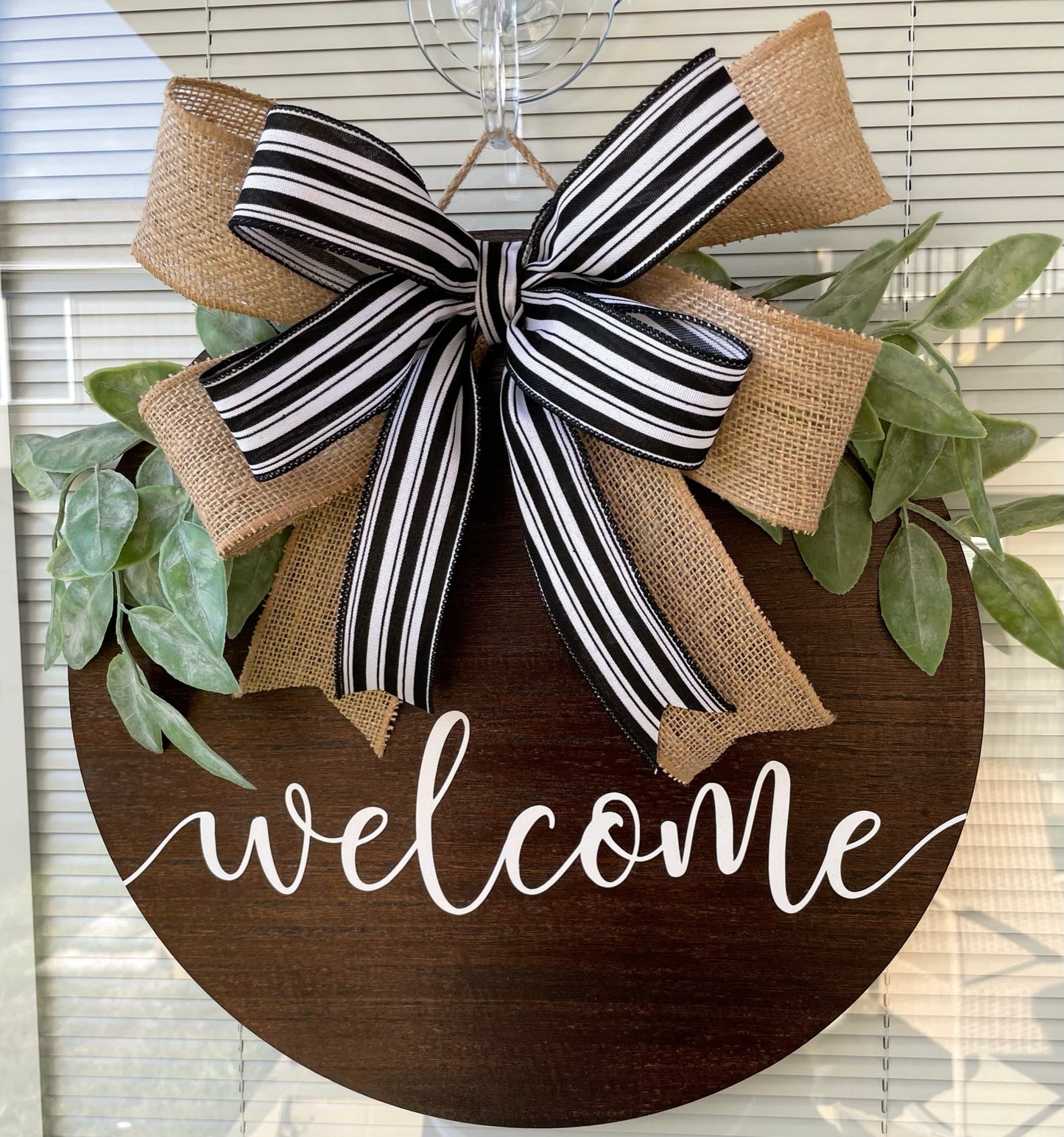 Welcome Stained Door Hanger