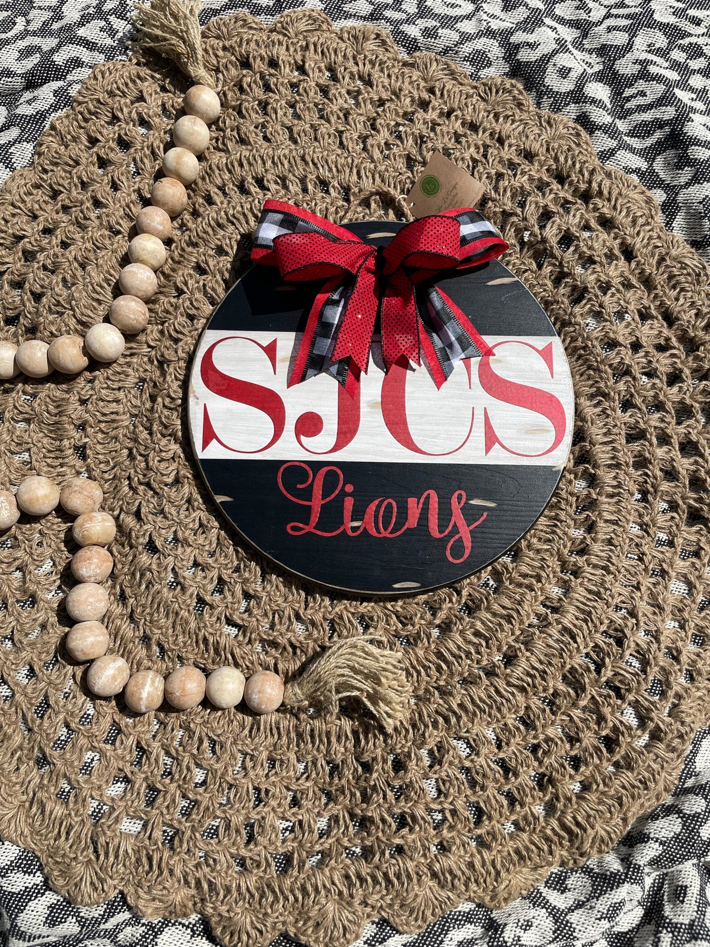 SJCS Door Hanger Black/White