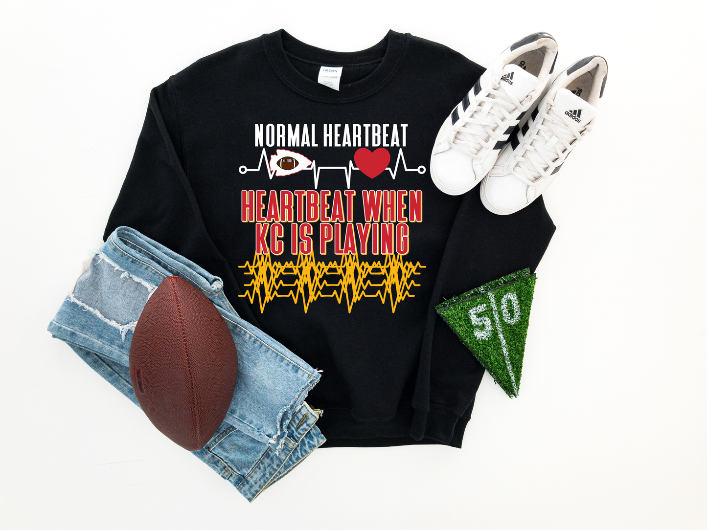 KC Normal Heartbeat Black Sweatshirt