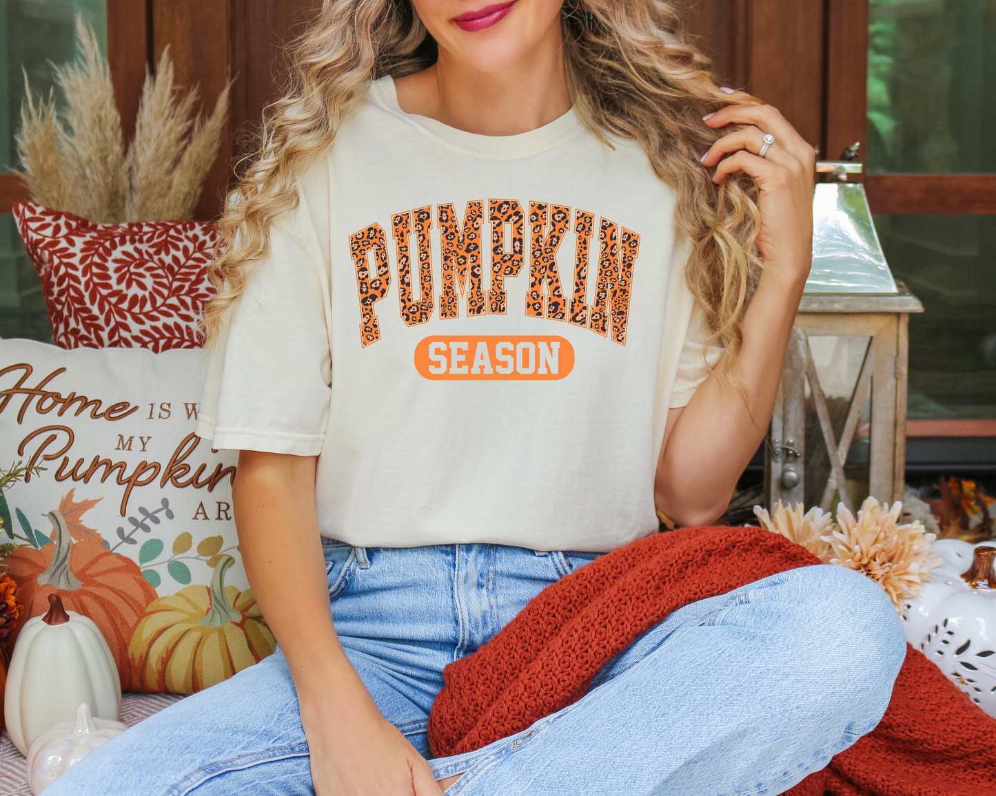 Pumpkin Spice Leopard Ivory Comfort Colors