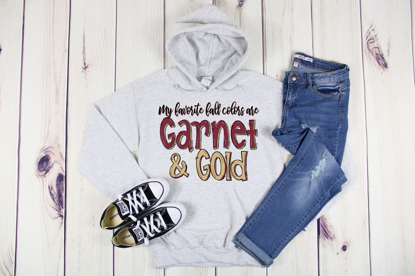 My Favorite Fall Colors are Garnet & Gold Ash Hoodie