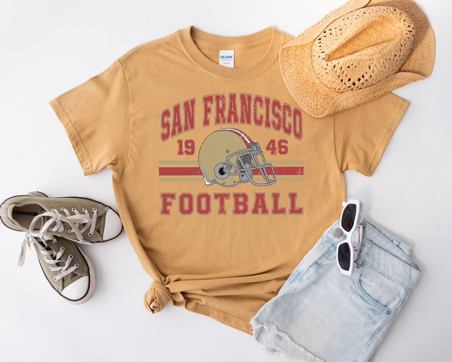 San Francisco Vintage Hemet 1946 Old Gold Tee