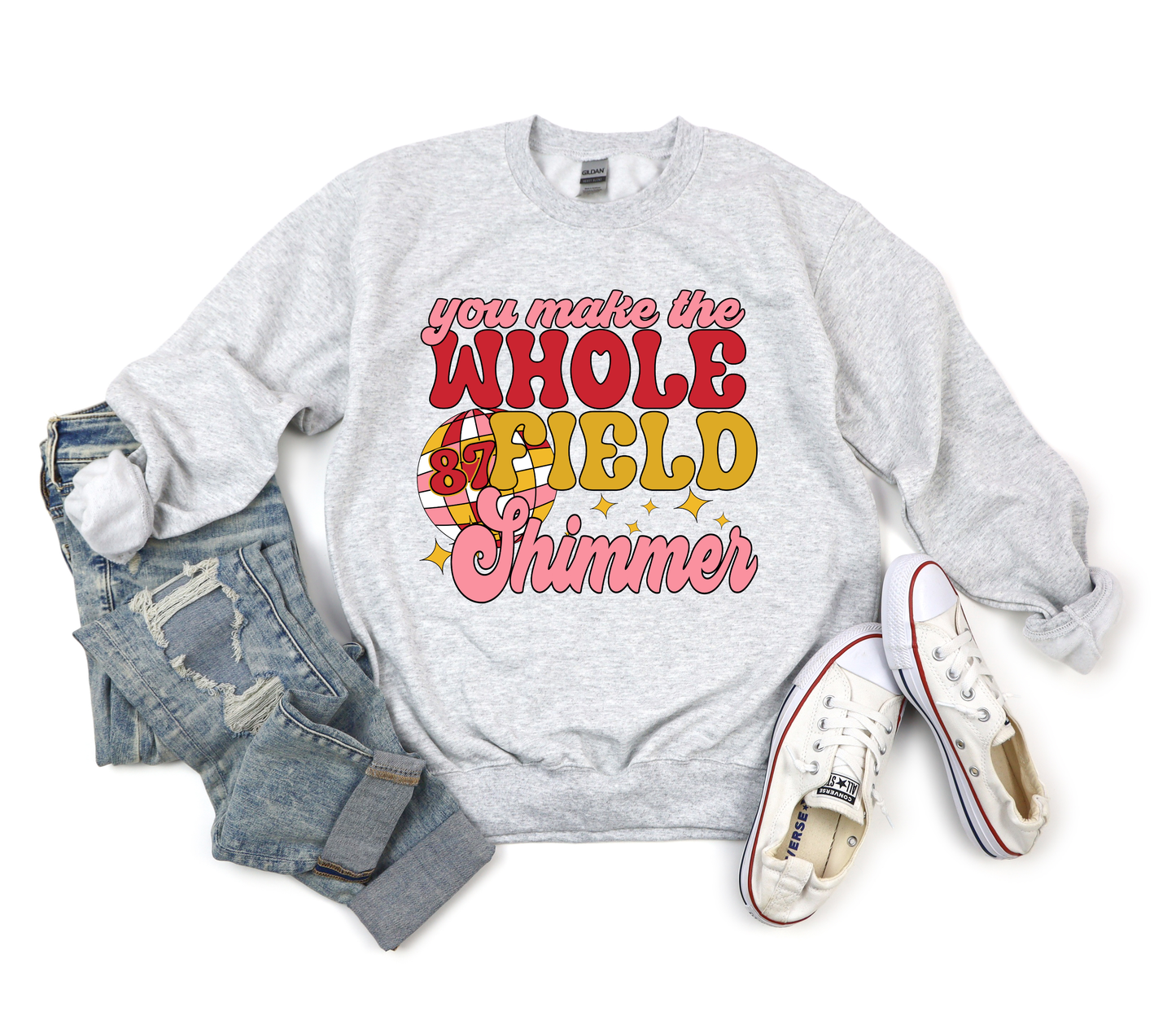 You Make The Whole Field Shimmer Ash Sweatshirt