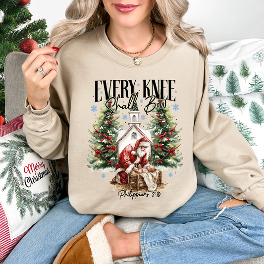Every Knee Shall Bow Sand Sweatshirt