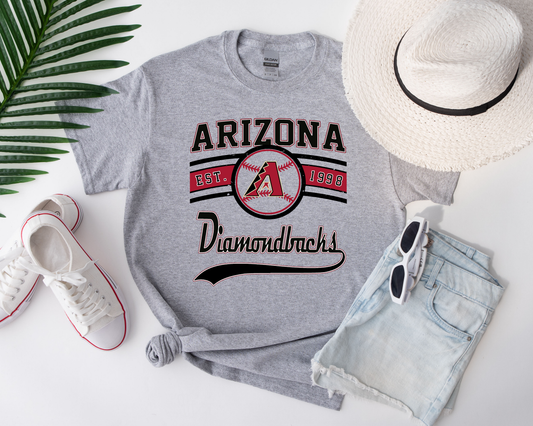 AZ Diamondbacks Est 1998 Sport Gray Tee