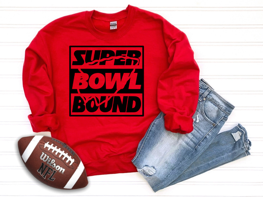 Black Super Bowl Bound Arrowhead Red Sweatshirt