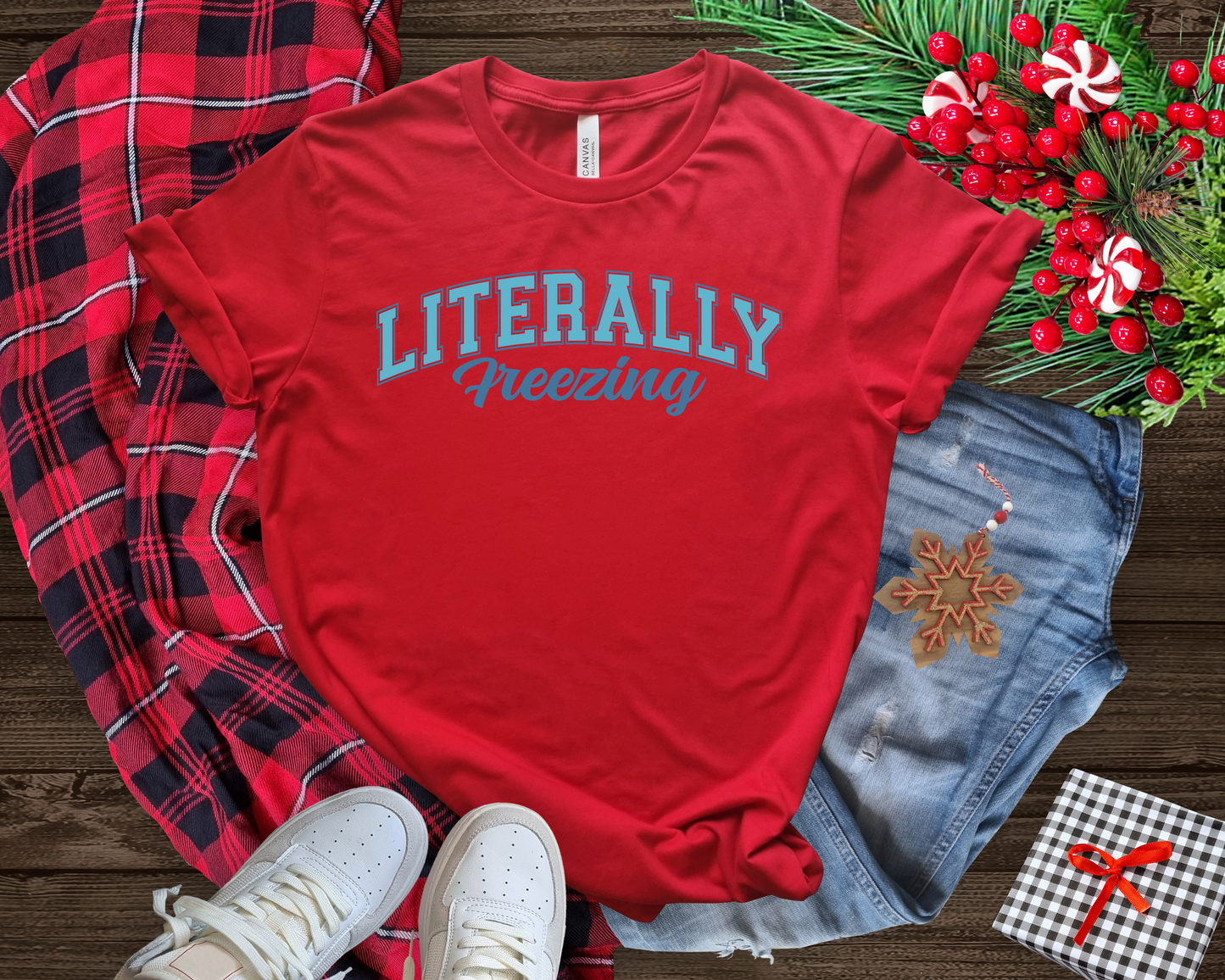 Literally Freezing Red Tee
