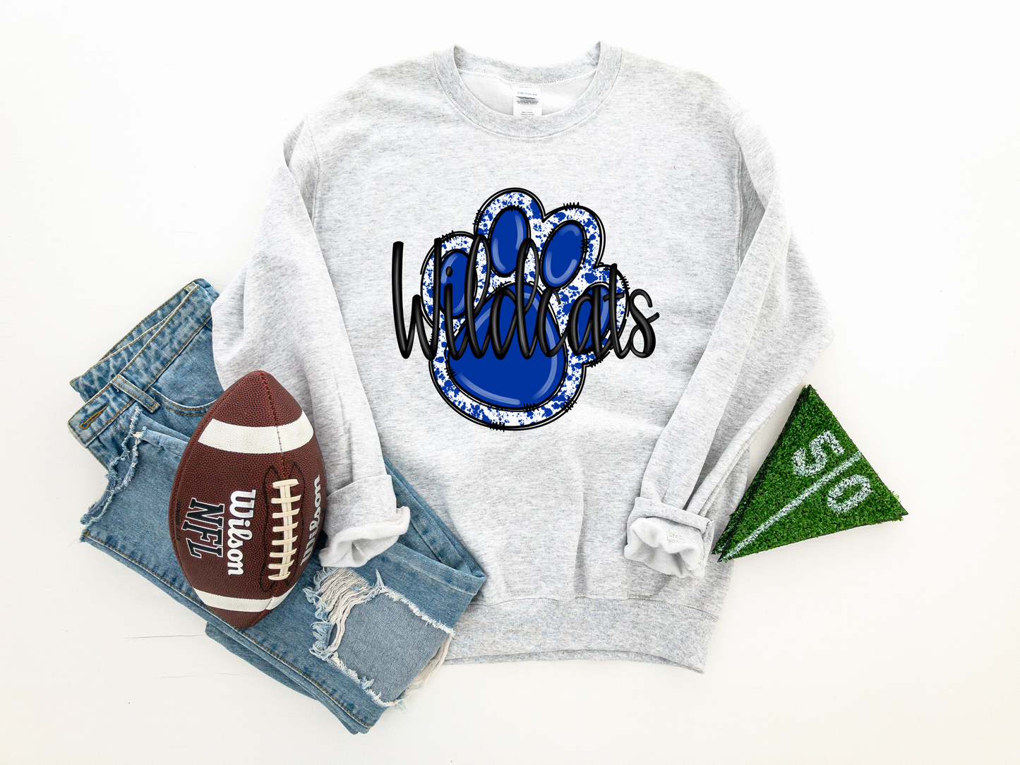 Blue Paw KY Wildcats Ash Sweatshirt