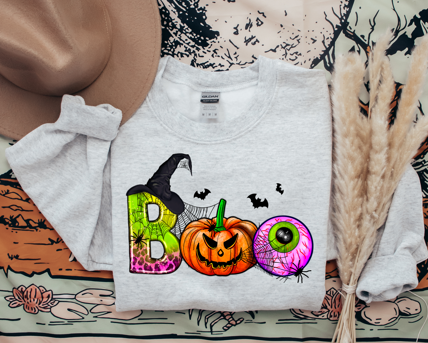 Boo Pumpkin Ash Sweatshirt