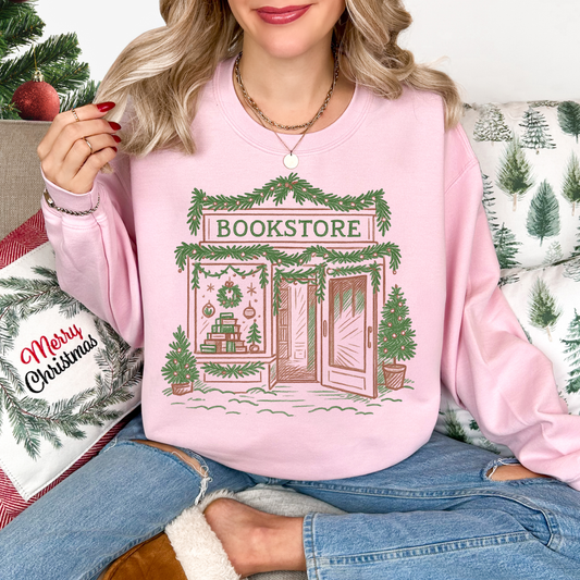 Bookstore Store Front Light Pink Sweatshirt