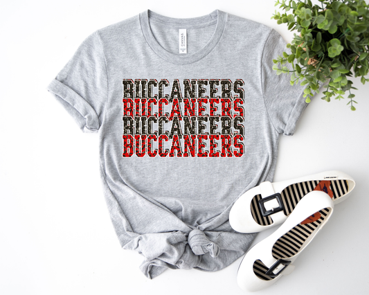 Buccaneers Grunge Repeat Ash Tee