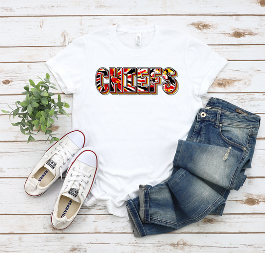 Chiefs Tie-Dye  White Tee