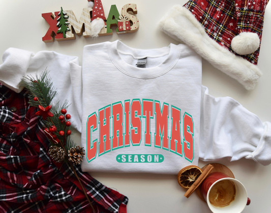 Christmas Season White Sweatshirt