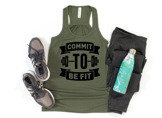 Commit To Be Fit Army Military Green