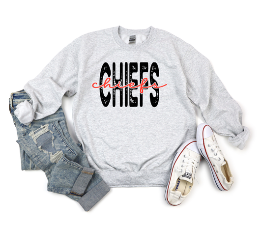 Distressed Black and Red Ash Sweatshirt