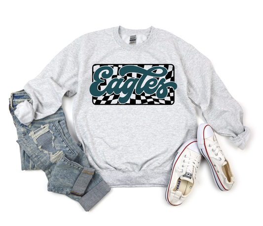 Eagles Checkered Ash Sweatshirt