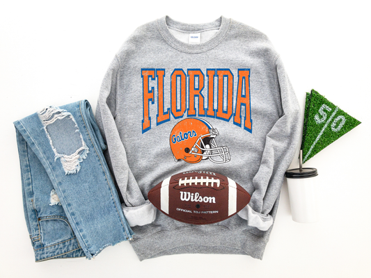 Florida Gators Helmet Sport Gray Sweatshirt