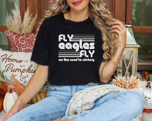 Fly Eagles Fly Black Comfort Colors