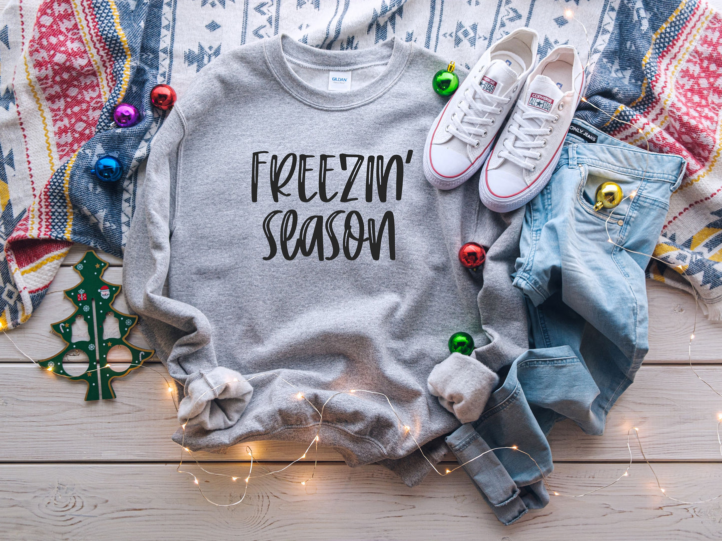 Freezin Season Athletic Gray Sweatshirt
