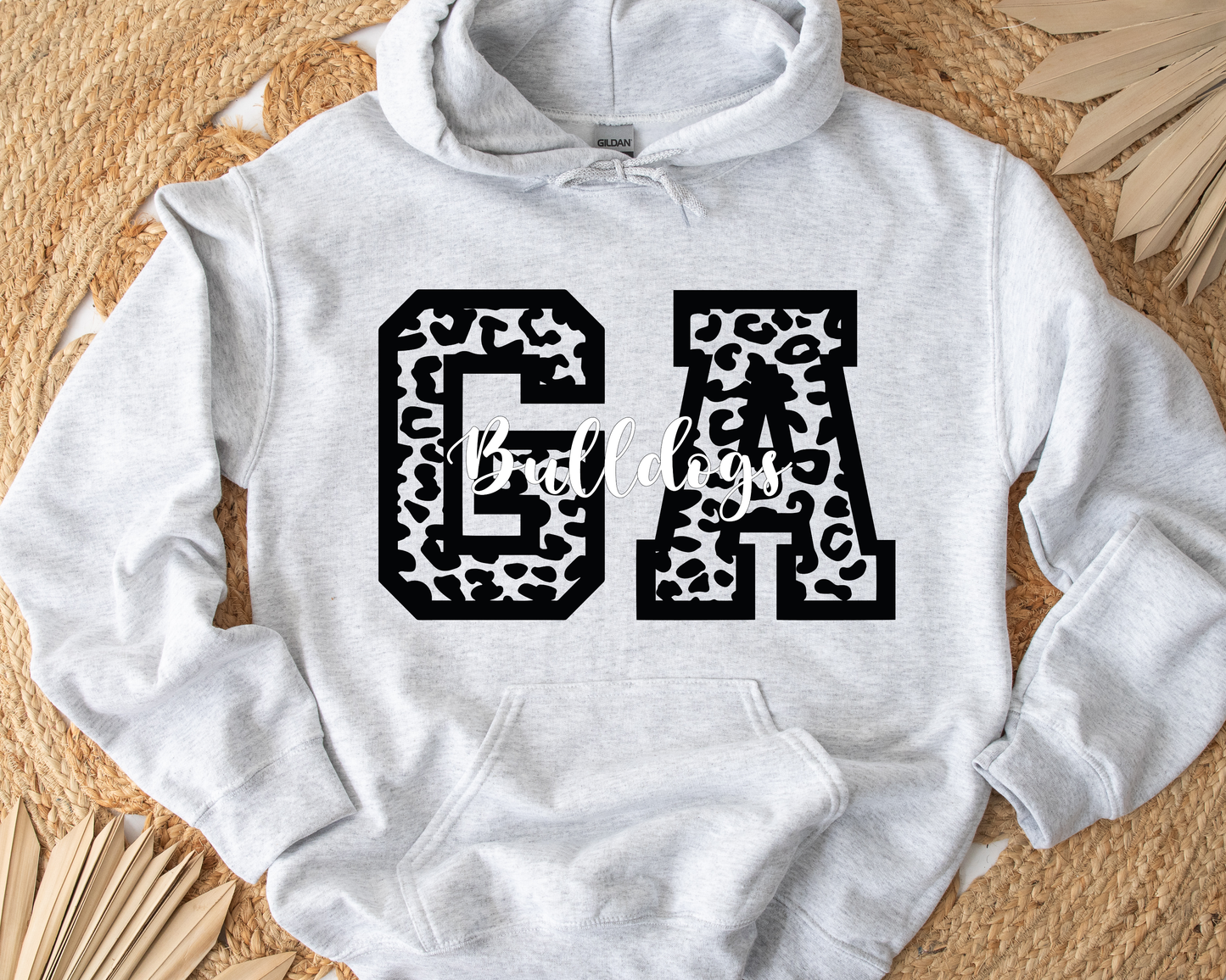 GA Black Leopard Ash Hoodie