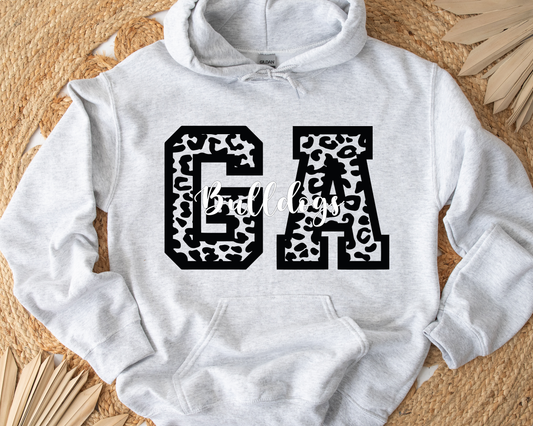 GA Black Leopard Ash Hoodie