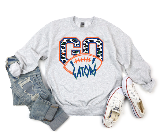 Leopard GO Gators Ash Sweatshirt