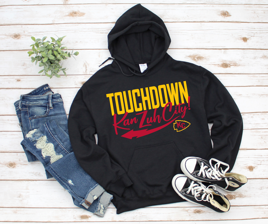 Gold Touchdown Kan Zuh City Black Hoodie