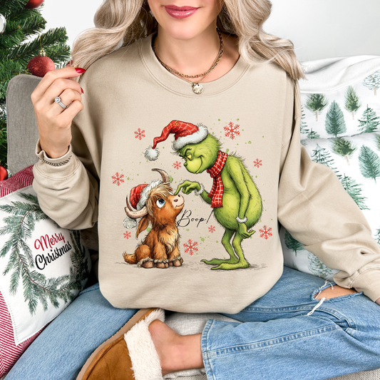 Green Man and Cow Boop Sand Sweatshirt