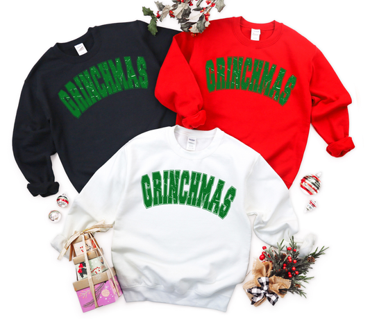 Grinchmas Red/Black/White Sweatshirt