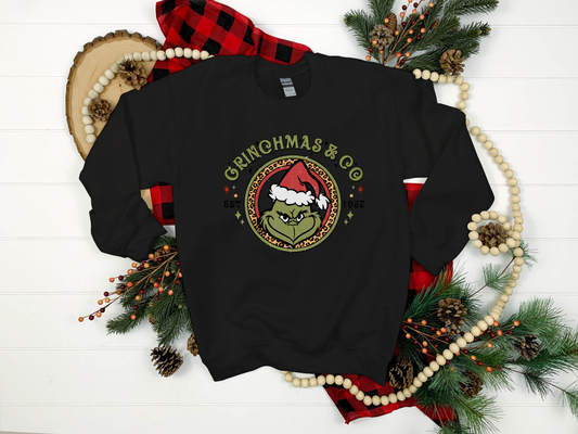Grunge Grinchmas & CO Black Sweatshirt