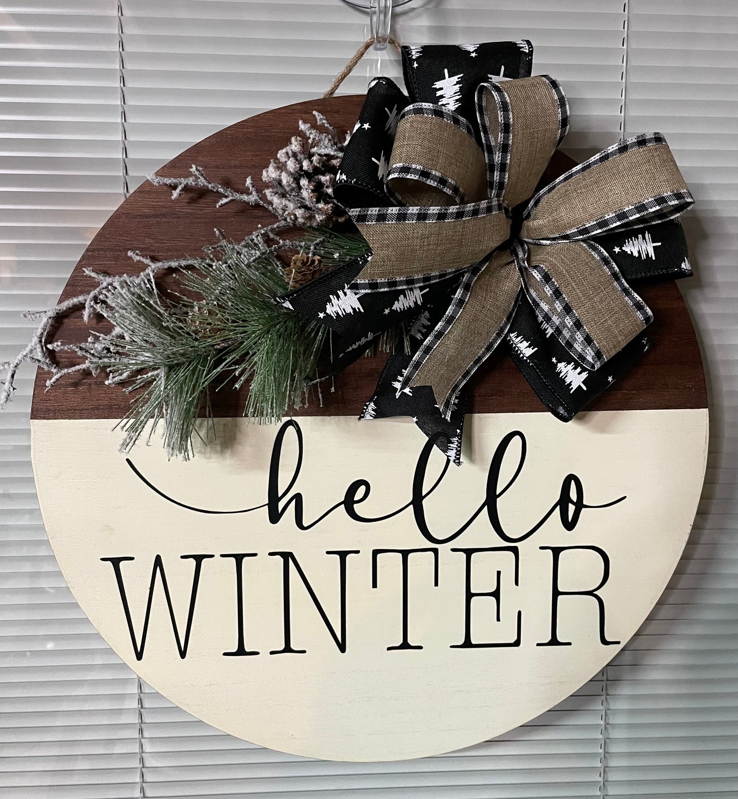 Hello WInter Door Hanger 15 inch