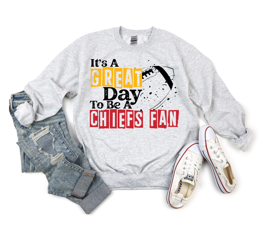 ***HALFTIME HAUL*** It's a Great Day to be a Chiefs Fan Ash Sweatshirt