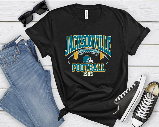 Jacksonville Football Est 1995 Black Tee