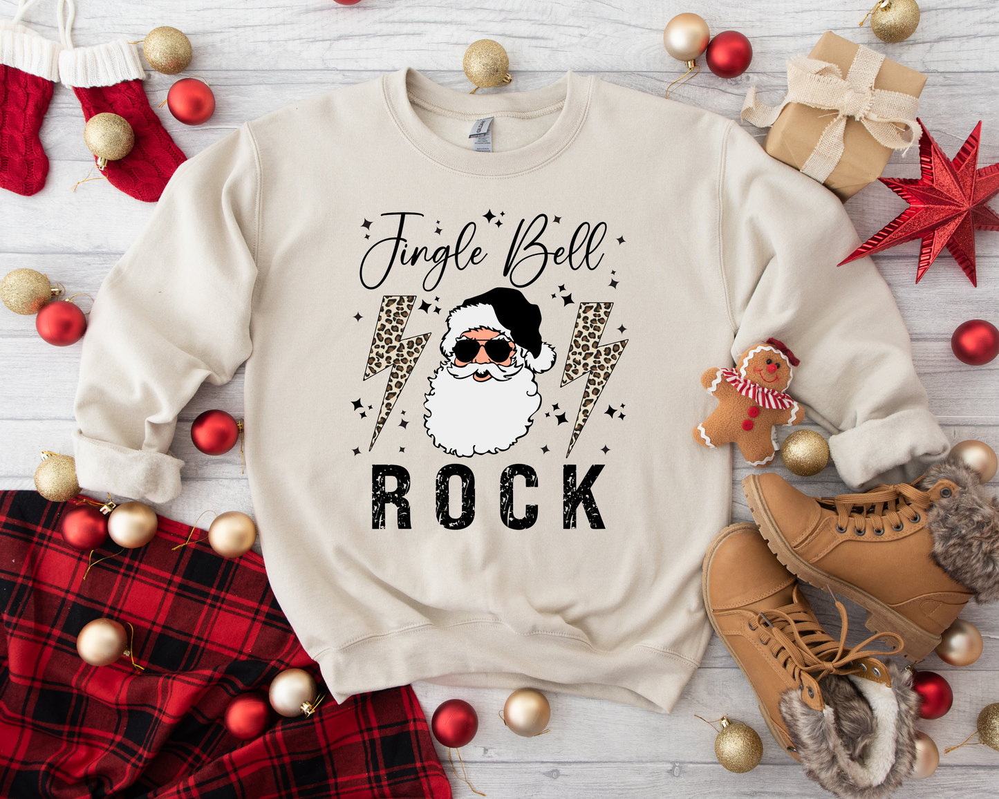 Jingle Bell Rock Santa Sand Sweatshirt