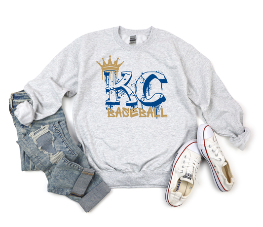 KC Crown Baseball Ash Sweatshirt
