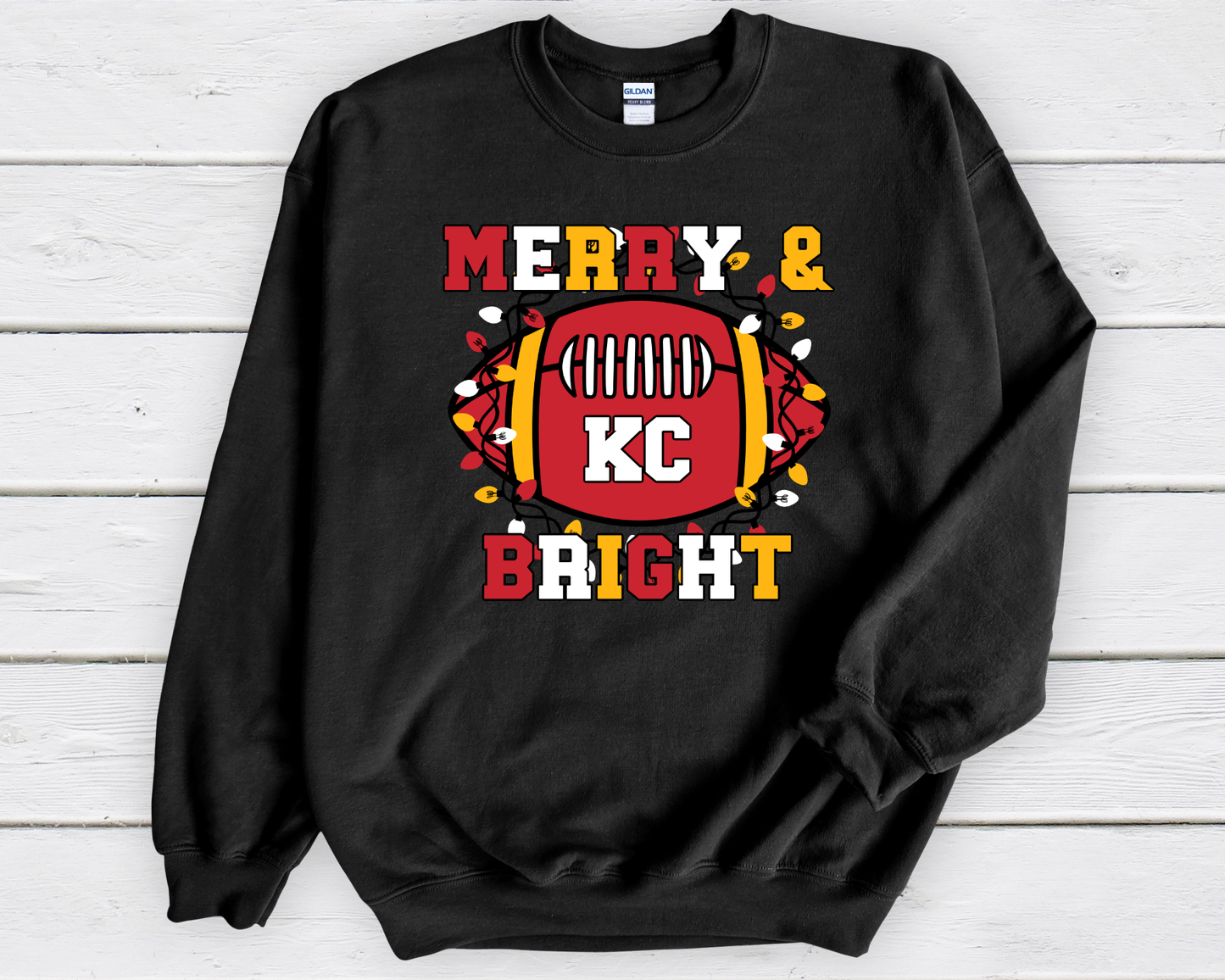 KC Merry & Bright Black Sweatshirt