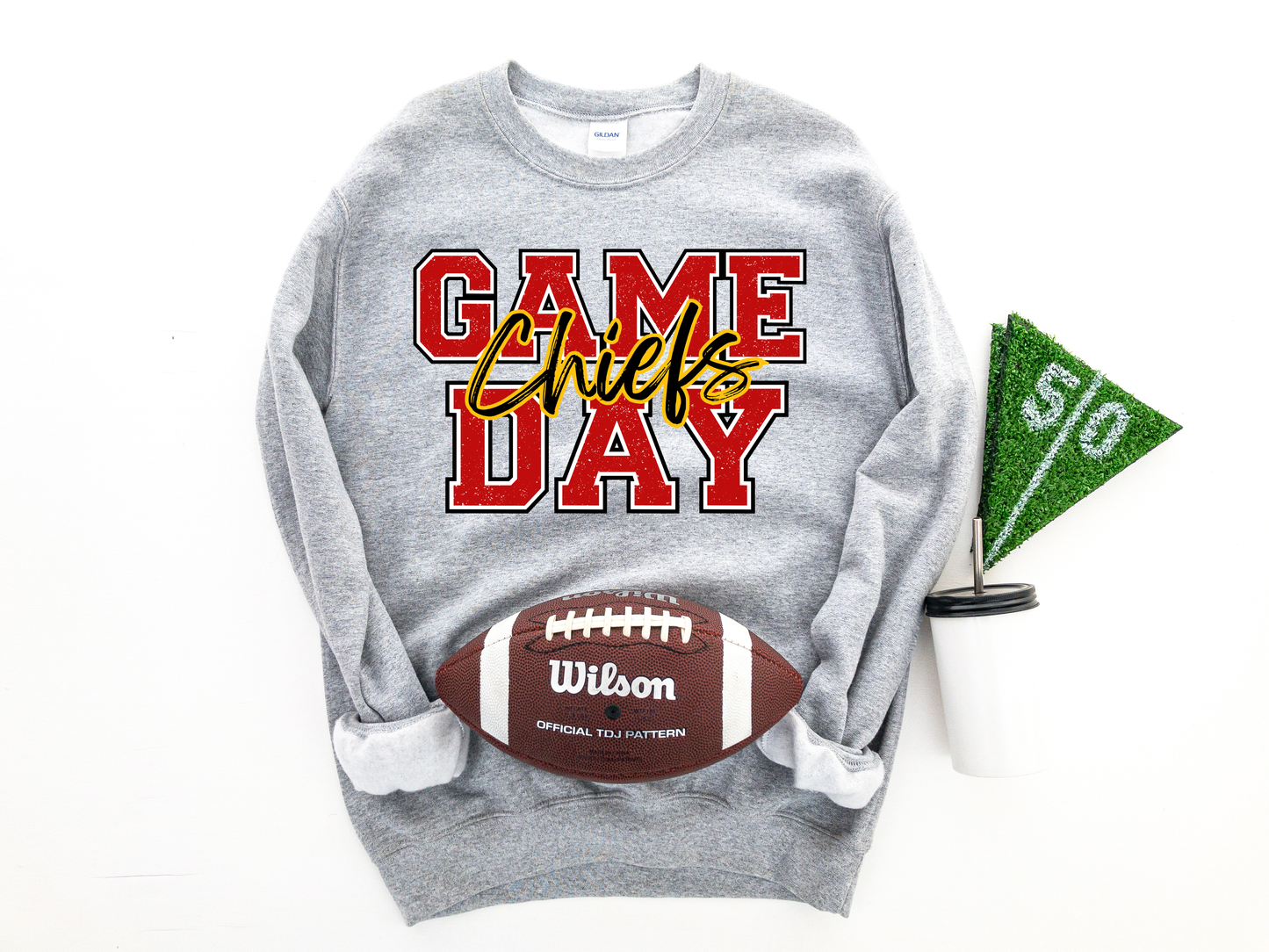 ***HALFTIME HAUL*** Game Day Chiefs Sport Gray Sweatshirt