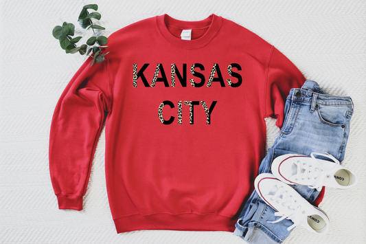 Kansas City Half Black Half Black Red Sweatshirt