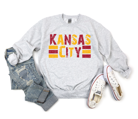 Kansas City Red and Gold Vintage Ash Sweatshirt