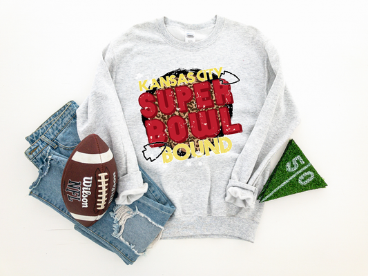 Kansas City Super Bowl Bound Ash Sweatshirt