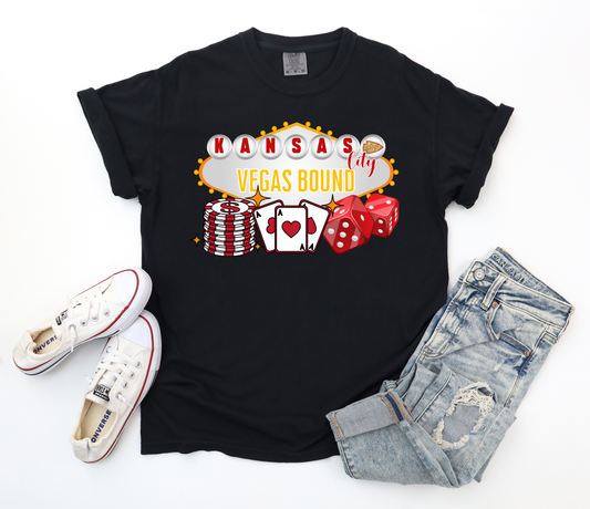 Kansas City Vegas Bound Black Tee