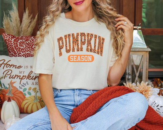 Pumpkin Spice Leopard Ivory Comfort Colors