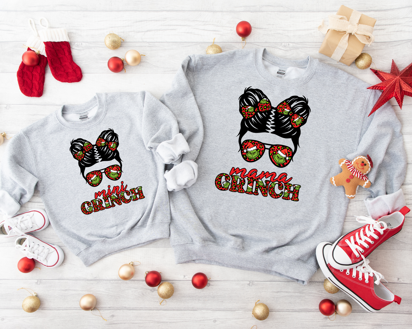 Mama & Mini Grinch Ash Sweatshirt